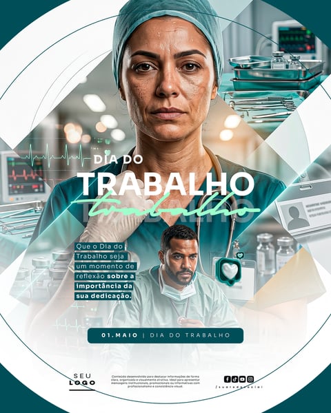 DIA DO TRABALHO 01 DE MAIO SOCIAL MEDIA PSD EDITÁVEL 2
