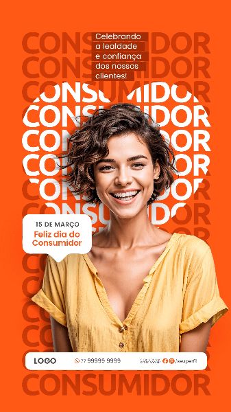 15 DE MARÇO - DIA DO CONSUMIDOR SOCIAL MEDIA LARANJA