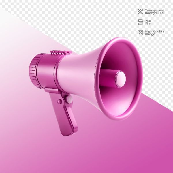 ELEMENTO PARA COMPOSIÇÃO MEGAFONE ROSA