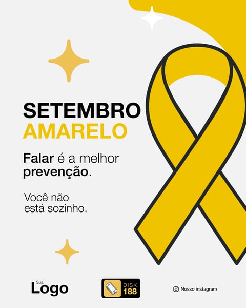 SETEMBRO AMARELO FALAR É A MELHOR PREVENÇÃO.
