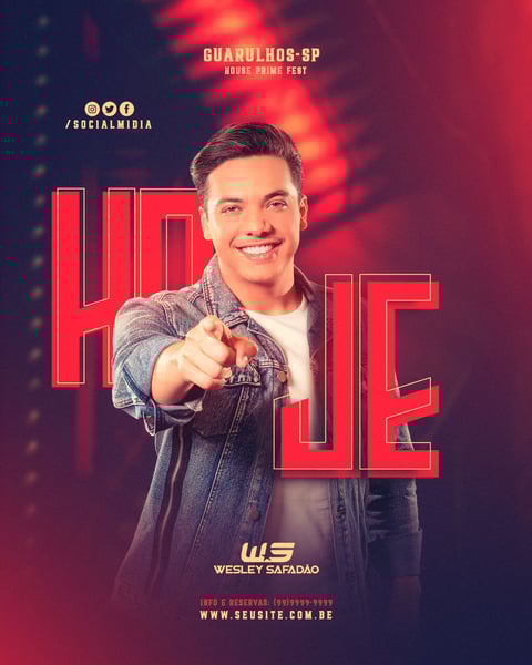 FLYER ARTISTA AGENDA DE SHOWS HOJE FEED