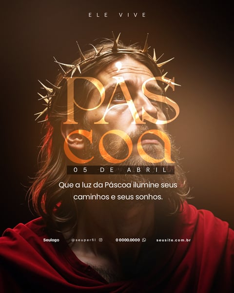 FELIZ PÁSCOA FLYER SOCIAL MEDIA PSD 3