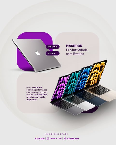 MACBOOK - POST PSD EDITÁVEL