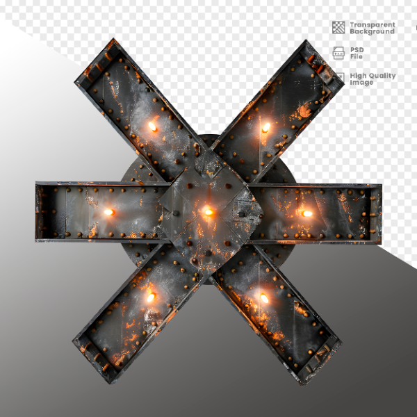 ELEMENTE DE FERRO COM LUZ - ELEMENTO 3D PARA COMPOSIÇÃO - IRON