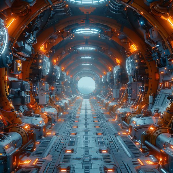 TÚNEL | NAVE ESPACIAL | NEON | FUTURISTA | BACKGROUND