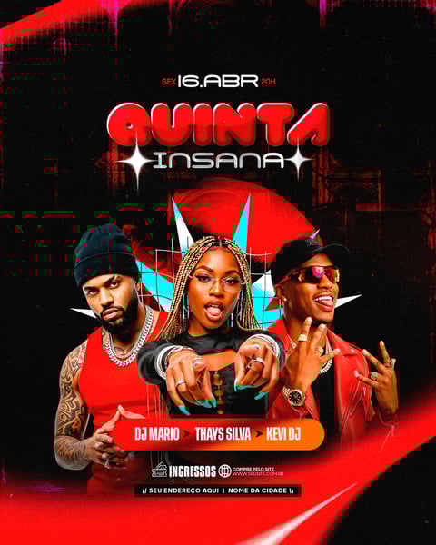 FLYER EVENTOS E ARTISTAS QUINTA INSANA