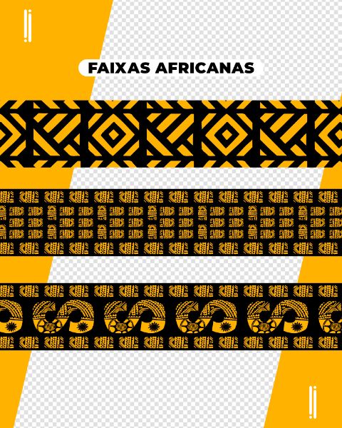 FAIXAS AFRICANAS PARA COMPOSIÇÃO | IMAGEM SEM FUNDO