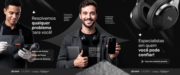 ASSISTÊNCIA TÉCNICA AUTORIZADA ELETRÔNICOS E ACESSÓRIOS BANNER CARROSSEL SOCIAL MEDIA PSD EDITÁVEL