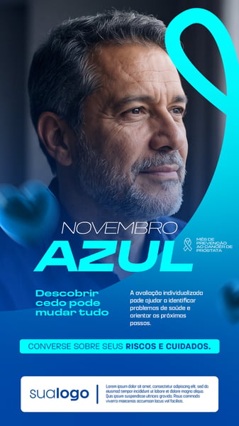 NOVEMBRO AZUL MÊS DE COMBATE AO CÂNCER DE PRÓSTATA SOCIAL MEDIA STORIES PSD EDITÁVEL 6