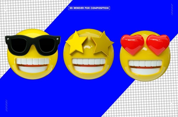PACOTE 3D EMOJI REDES SOCIAIS OPÇÕES