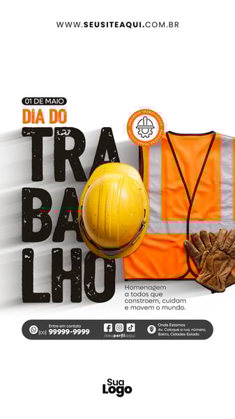 STORY 1 DE MAIO DIA DO TRABALHO SOCIAL MEDIA PSD EDITÁVEL 1