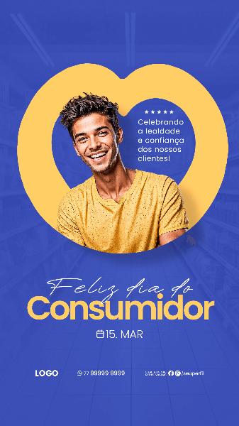 15 DE MARÇO - DIA DO CONSUMIDOR SOCIAL MEDIA AZUL