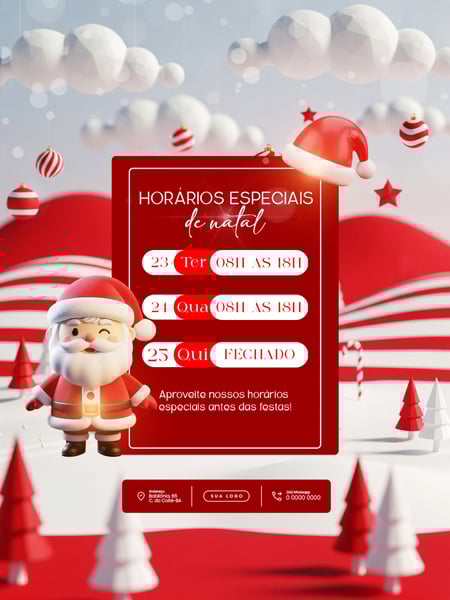 FLYER AVISO IMPORTANTE RECESSO NATAL PSD EDITÁVEL 5