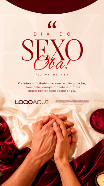 Post Dia do Sexo 6 Setembro Social Media Flyer PSD Editável story