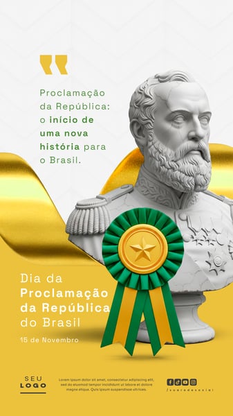DIA DA PROCLAMAÇÃO DA REPÚBLICA DO BRASIL 15 DE NOVEMBRO STORY SOCIAL MEDIA PSD EDITÁVEL 4