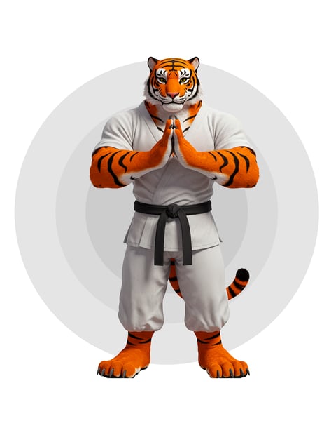 SOCIAL MEDIA MASCOTE TIGRE KARATE ACADEMIA