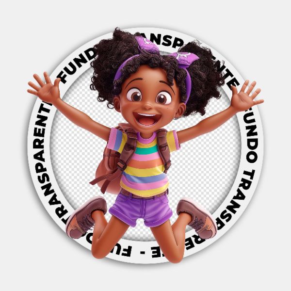 MENINA FELIZ | VOLTA ÀS AULAS | IMAGEM SEM FUNDO | PSD EDITÁVEL