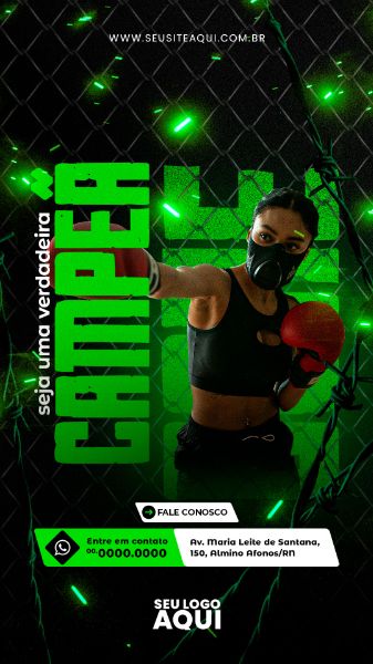 STORY - AULAS DE BOXE | ESPORTE | LUTA | PSD EDITÁVEL