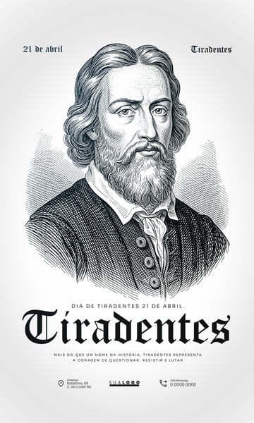DIA DE TIRADENTES 21 DE ABRIL SOCIAL MEDIA PSD EDITÁVEL 2