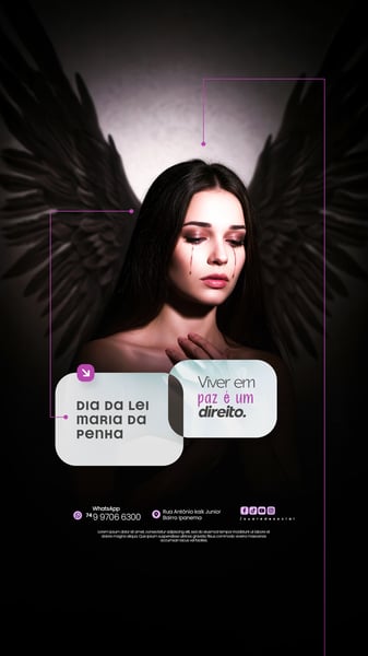 HEI 07 DE AGOSTO - DIA DA LEI MARIA DA PENHA - FLYER SOCIAL MEDIA PSD EDITÁVEL (5)