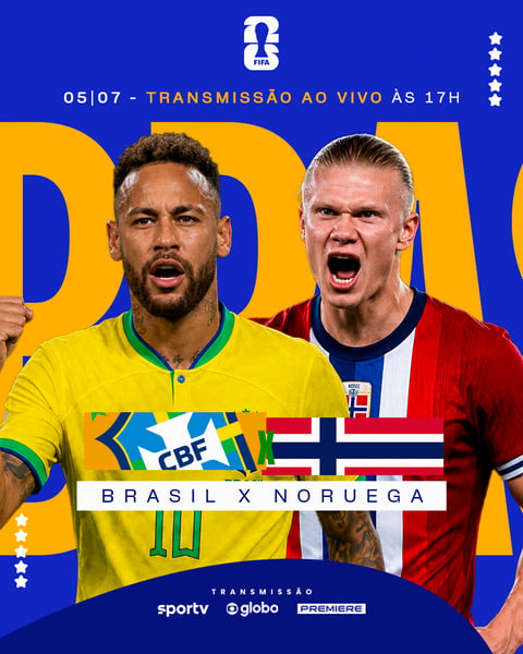 TRANSMISSÃO FUTEBOL BRASIL X NORUEGA PSD EDITÁVEL