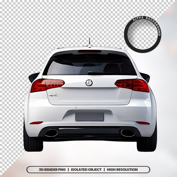 3D RENDER FUNDO DE UM CARRO ELEMENTO ÍCONE PSD PNG