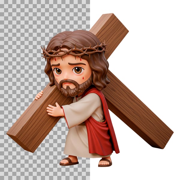 GDO MASCOTE 3D - JESUS PNG TRANSPARENTE 5