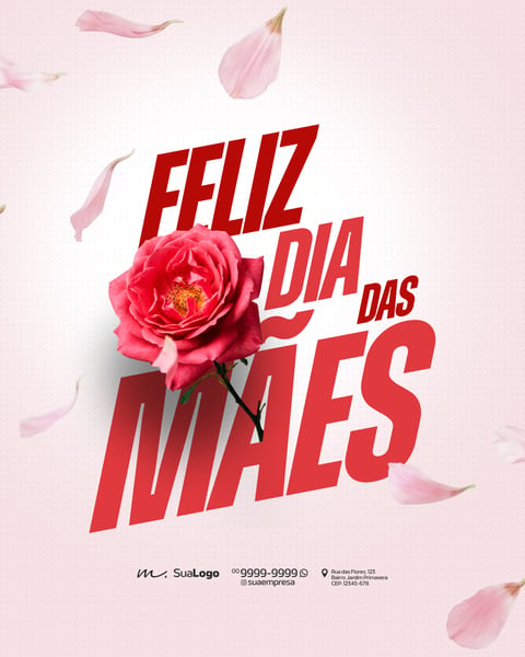 FELIZ DIA DAS MÃES 10 DE MAIO HOMENAGEM ESPECIAL SOCIAL MEDIA PSD EDITÁVEL 2