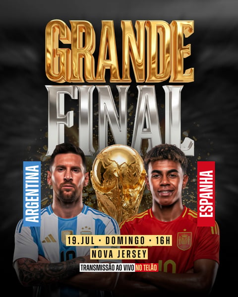 GRANDE FINAL ARGENTINA VS ESPANHA COPA FEED SOCIAL MEDIA PSD EDITÁVEL
