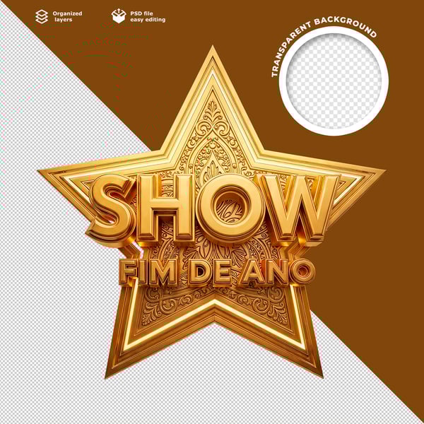 Elemento 3D Ano Novo