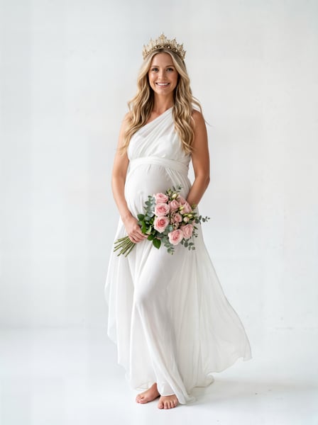 Mãe GRÁVIDA RAINHA COM COROA 02