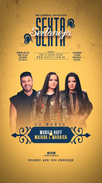 FLYER EVENTO SEXTA SERTANEJA STORIES