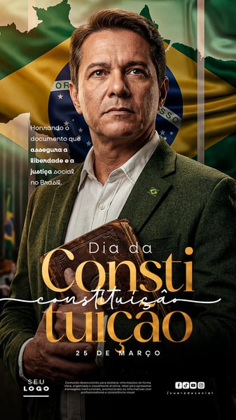 DIA DA CONSTITUIÇÃO 25 DE MARÇO STORY SOCIAL MEDIA PSD EDITÁVEL 5