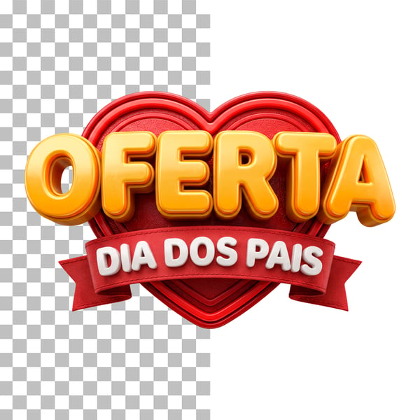 SELO 3D OFERTA DIA DOS PAIS PSD EDITÁVEL