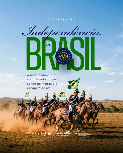INDEPENDÊNCIA DO BRASIL 7 DE SETEMBRO COMEMORAÇÃO SOCIAL MEDIA PSD EDITÁVEL 2