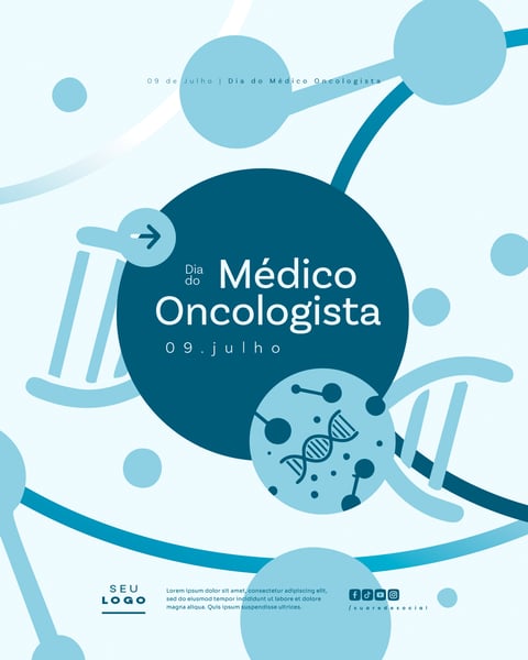 DIA DO MÉDICO ONCOLOGISTA 09 DE JULHO SOCIAL MEDIA POST