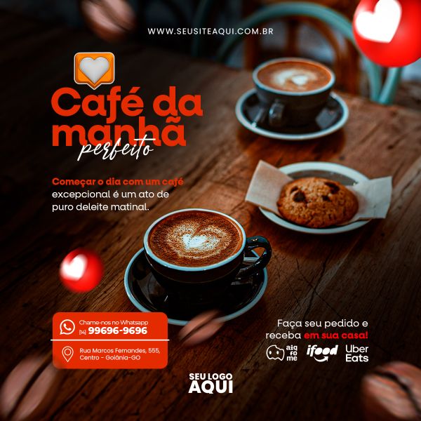 POST FEED | CAFETERIA | CAFÉ | SOCIAL MEDIA | PSD EDITÁVEL