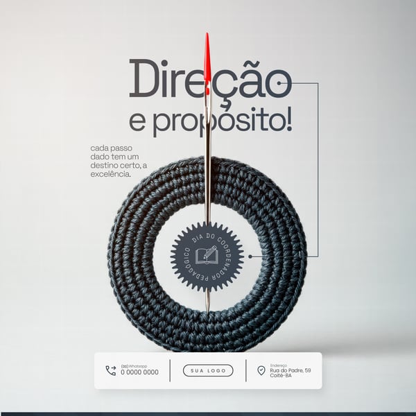 DIREÇÃO E PROPÓSITO DIA DO COORDENADOR PEDAGÓGICO SOCIAL MEDIA PSD EDITÁVEL