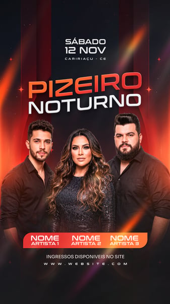 FLYER DE FESTA DE PIZEIRO PARA STORIES PSD TEMPLATE