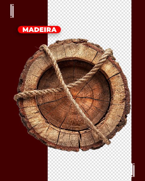 MADEIRA COM CORDA | PARA COMPOSIÇÃO | IMAGEM SEM FUNDO | PSD EDITÁVEL