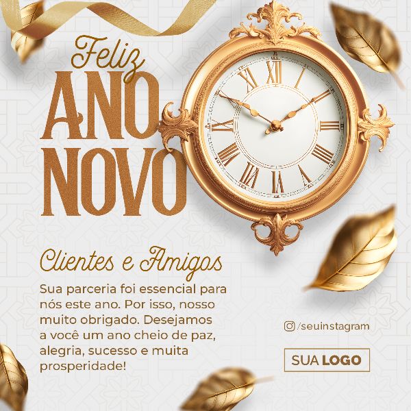 SOCIAL MEDIA - ANO NOVO FELIZ 2024 - NEW YEAR HAPPY 2024 - 30 FEED QUADRADO