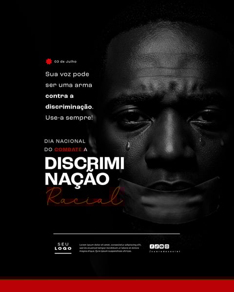 DIA NACIONAL DO COMBATE À DISCRIMINAÇÃO RACIAL 3 DE JULHO SOCIAL MEDIA FEED