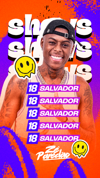 AGENDA DE SHOWS ZÉ PAREDÃO STORIES PSD EDITÁVEL