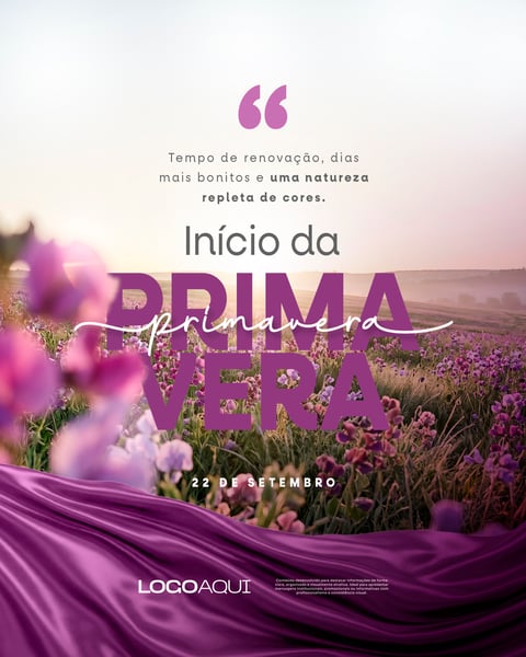 BANNER INÍCIO DA PRIMAVERA SOCIAL MEDIA FLYER PSD EDITÁVEL