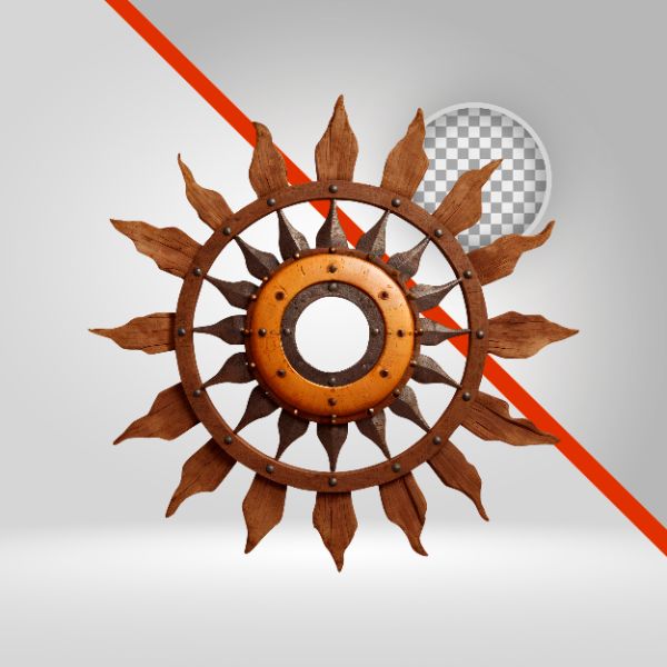 SOL DE MADEIRA 3D, LUZ PARA FLYER, ARTESANATO, VERÃO, PRAIA, CARNAVAL, SÃO JOÃO, ARRAIÁ, JUNINO, FUNDO TRANSPARENTE PNG