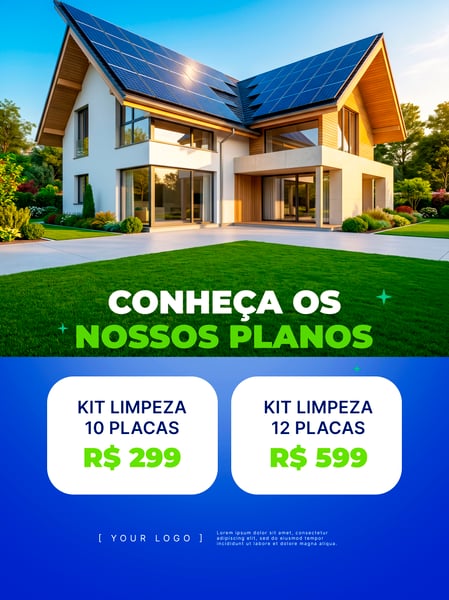 PLANOS DE LIMPEZA SOLAR RESIDENCIAL SOCIAL MEDIA FLYER PSD EDITÁVEL
