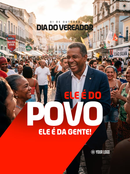 DIA DO VEREADOR ELE É DO POVO SOCIAL MEDIA FLYER PSD EDITÁVEL