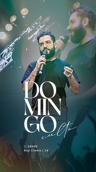 CULTO DOMINGO - SOCIAL MEDIA PARA IGREJA STORY