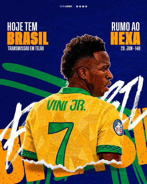 COPA DO MUNDO JOGO BRASIL FUTEBOL VINI JR 01