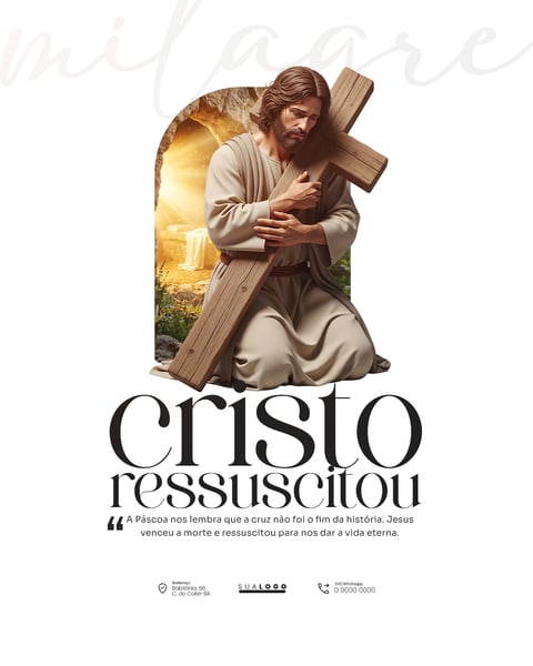 Feliz Páscoa Social Media PSD Editável 5